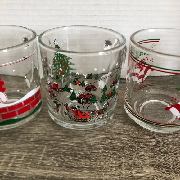 Vtg Festive Holiday Glass Mugs - Picture 5 of 14